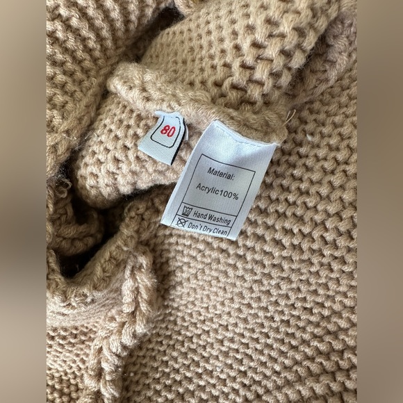 Neutral sweater romper jumpsuit newborn one piece onesie - Picture 2 of 6